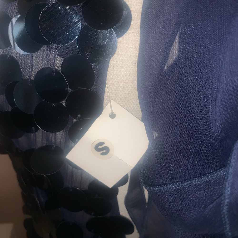 Tea/F navy embellished holiday topNWT $76 SZ small - Picture 5 of 10